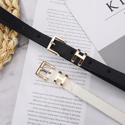 Women's Jeans Button Two-piece Alloy Pin Buckle Belts