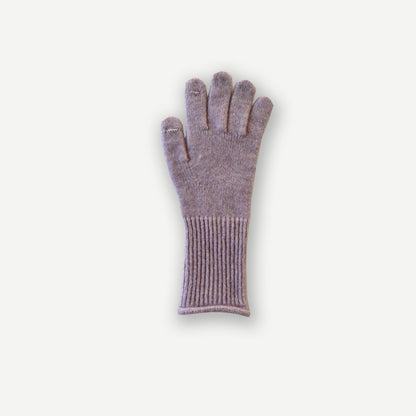 Women's Blend Solid Color Knitted Warm Winter Soft Gloves