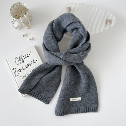 Women's Small Solid Color Knitted Wool For Scarfs