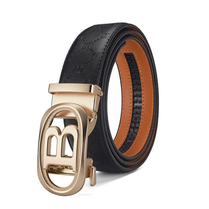 Men's Broadcast Automatic Buckle Cowhide Light Man Belts