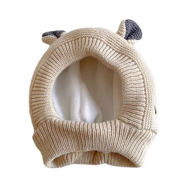 Winter Fleece-lined Thickened Rabbit Ears Ear Protection Boys Knitted Kids' Headwear