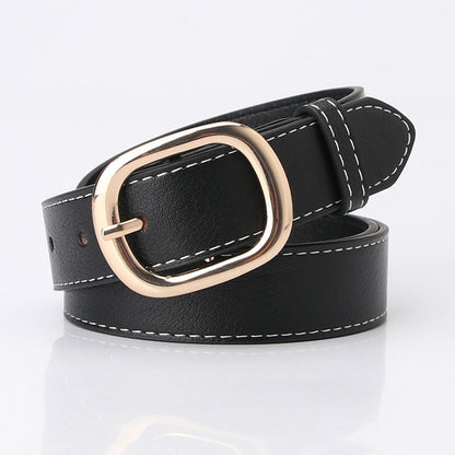 Women's Fashion Jeans Pant Casual Simple Korean Belts