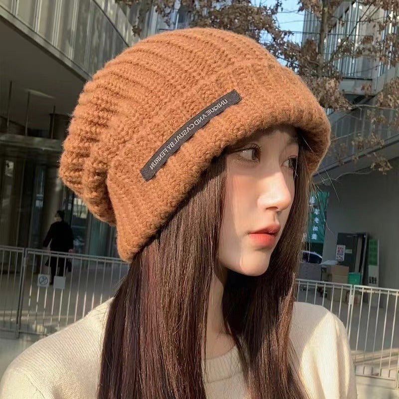 Women's & Men's Warm Knitted Hat Letters Woolen Ear Protection Hats & Caps