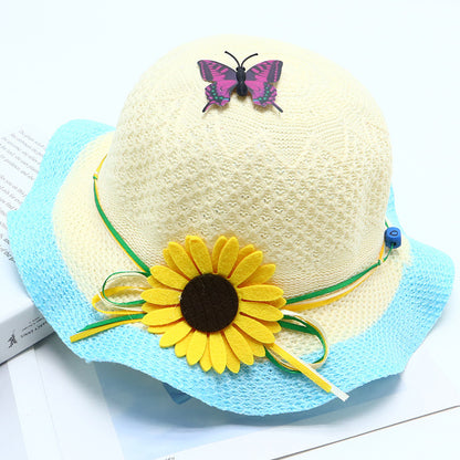 Children's Straw Summer Fisherman Boy Sun Protection The Kids' Headwear