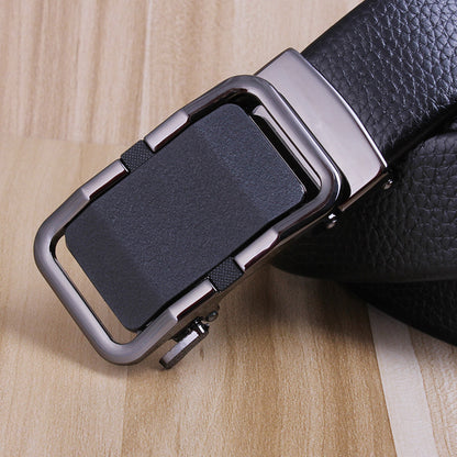 Men's Leather Buckle Pure Cowhide Business Boys Belts