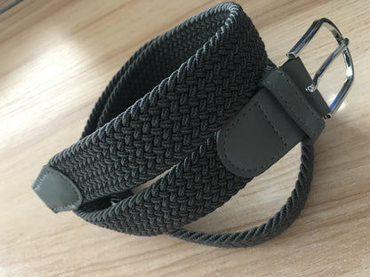 Women's & Men's Canvas Woven Elastic Pin Buckle Casual Belts