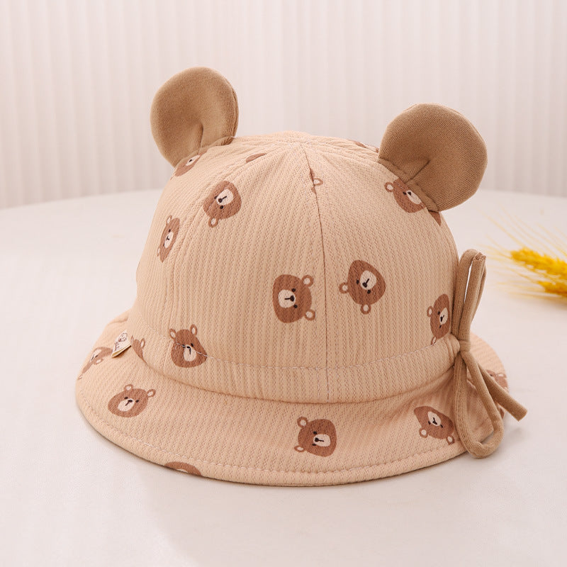 Spring Autumn Grade Bucket Hat Soft Sweet Bow Kids' Headwear