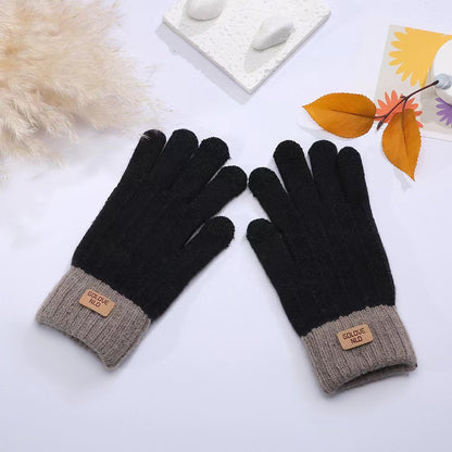 Women's & Men's Knitted Touch Screen Full Finger Thermal Extra Thick Gloves