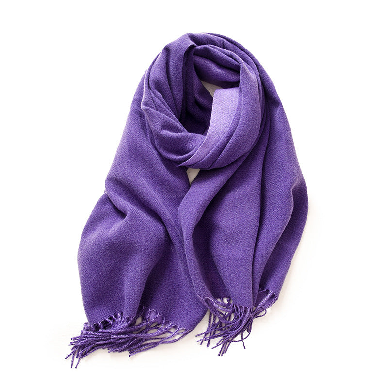 Women's Double-sided Solid Color Macaron Winter Fashion Scarfs