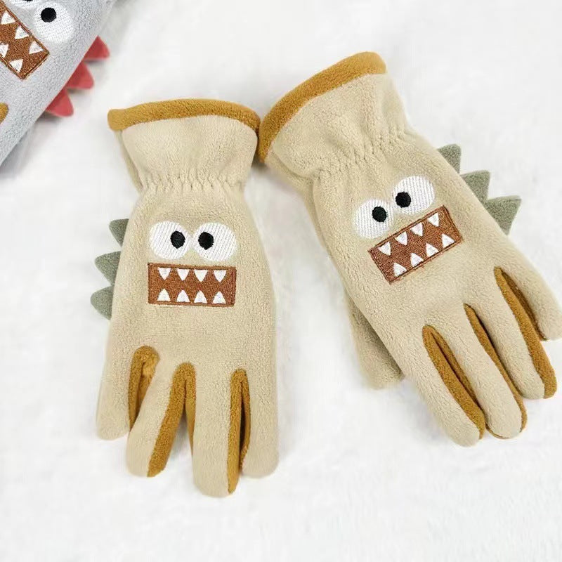 Children's Five Finger Cute Cartoon Little Shark Gloves