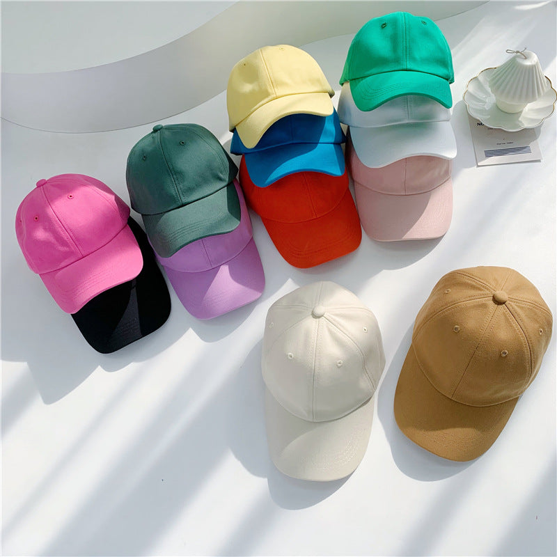 Children's Solid Color Baseball Female Summer Wind Kids' Headwear