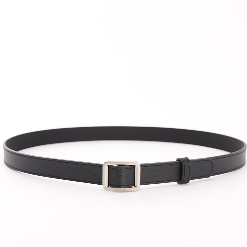 Women's Square Buckle Versatile Simple Retro Decorative Belts