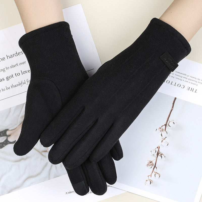 Women's & Men's Fashion Outdoor Riding Fleece-lined Thickened Cold Gloves