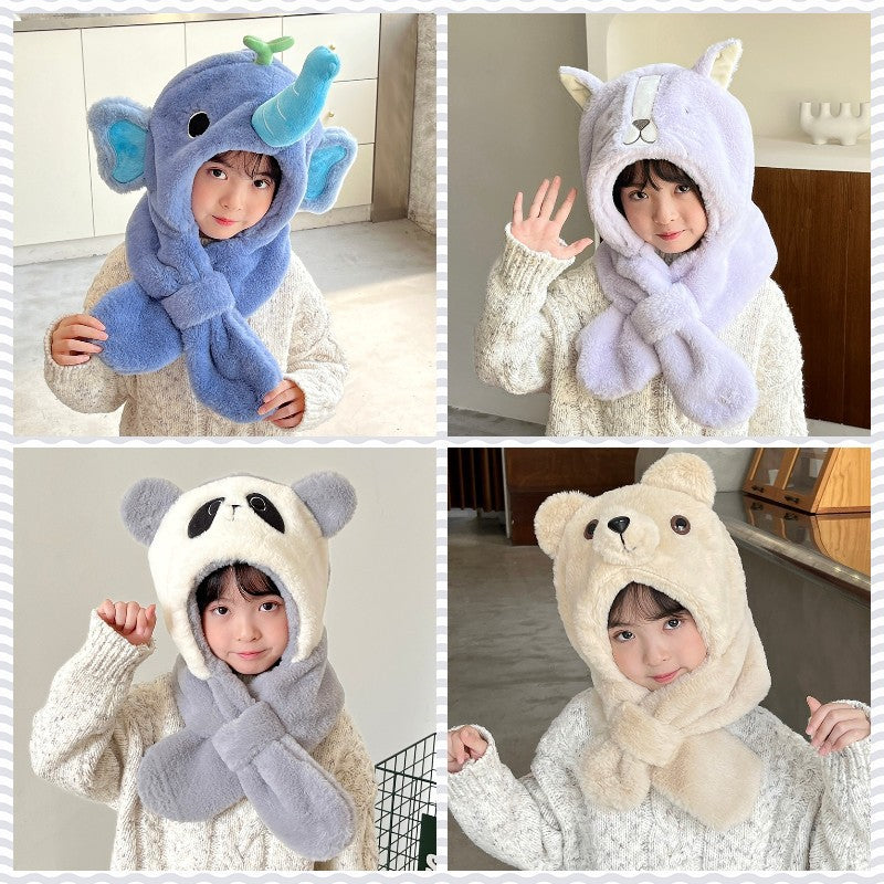 Children's Hat Winter Integrated Infant Boys Cute Kids' Headwear