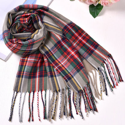 Women's & Men's Style Plaid Winter High-grade Artificial Cashmere Scarfs