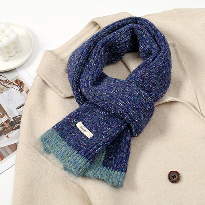 Women's Winter High-grade Versatile Fashion Patchwork Knitting Warm Neck Scarfs