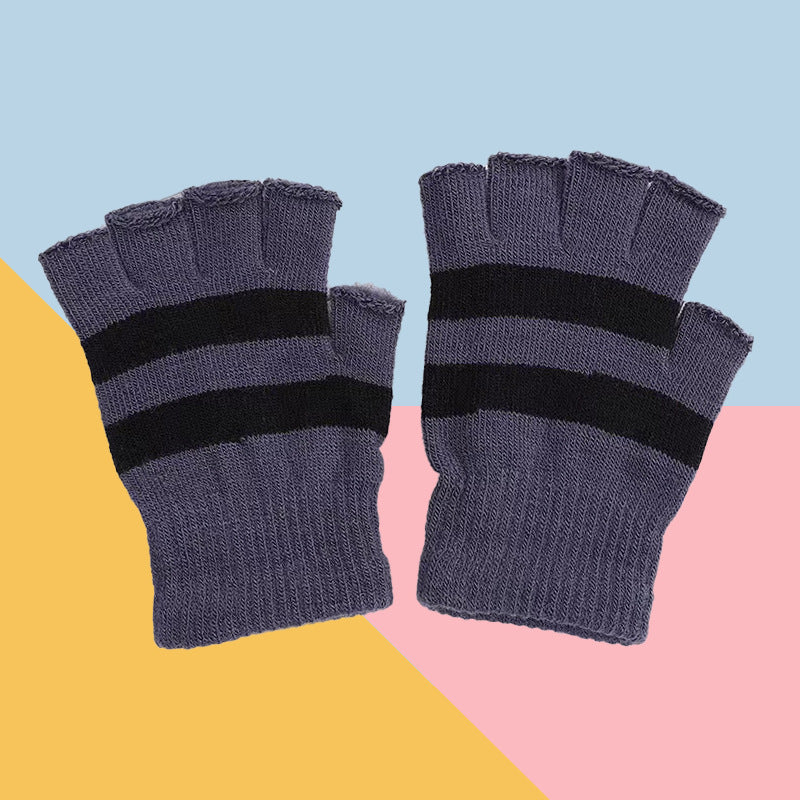 Adult Leaky Five Finger Fleece-lined Writing Office Gloves