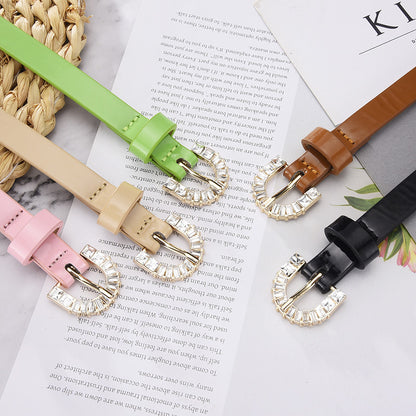 Women's Inlaid Pin Buckle Fashion Candy Color Belts