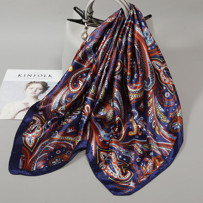 Women's Large Kerchief Silk Autumn Summer Thin Scarfs