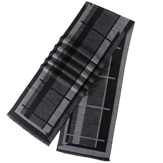 Men's Artificial Cashmere Business Casual British Lattice Scarfs