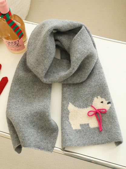 Super Beautiful Handmade Bow Cartoon Puppy Scarfs