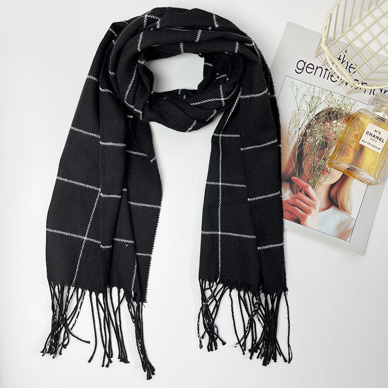 Women's & Men's Style Plaid Winter High-grade Artificial Cashmere Scarfs