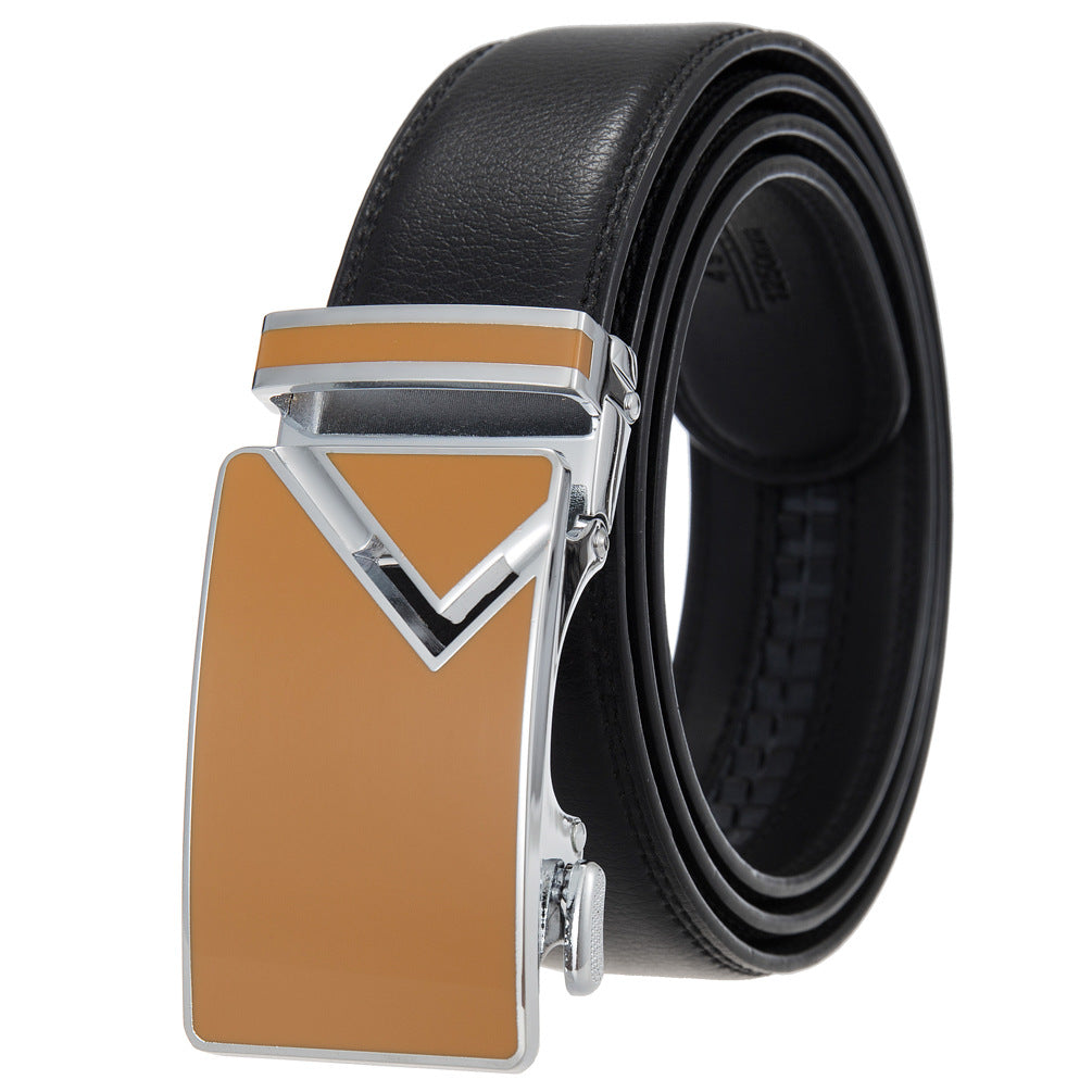 Men's Abrasive Buckle Leather Automatic Fashion Belts