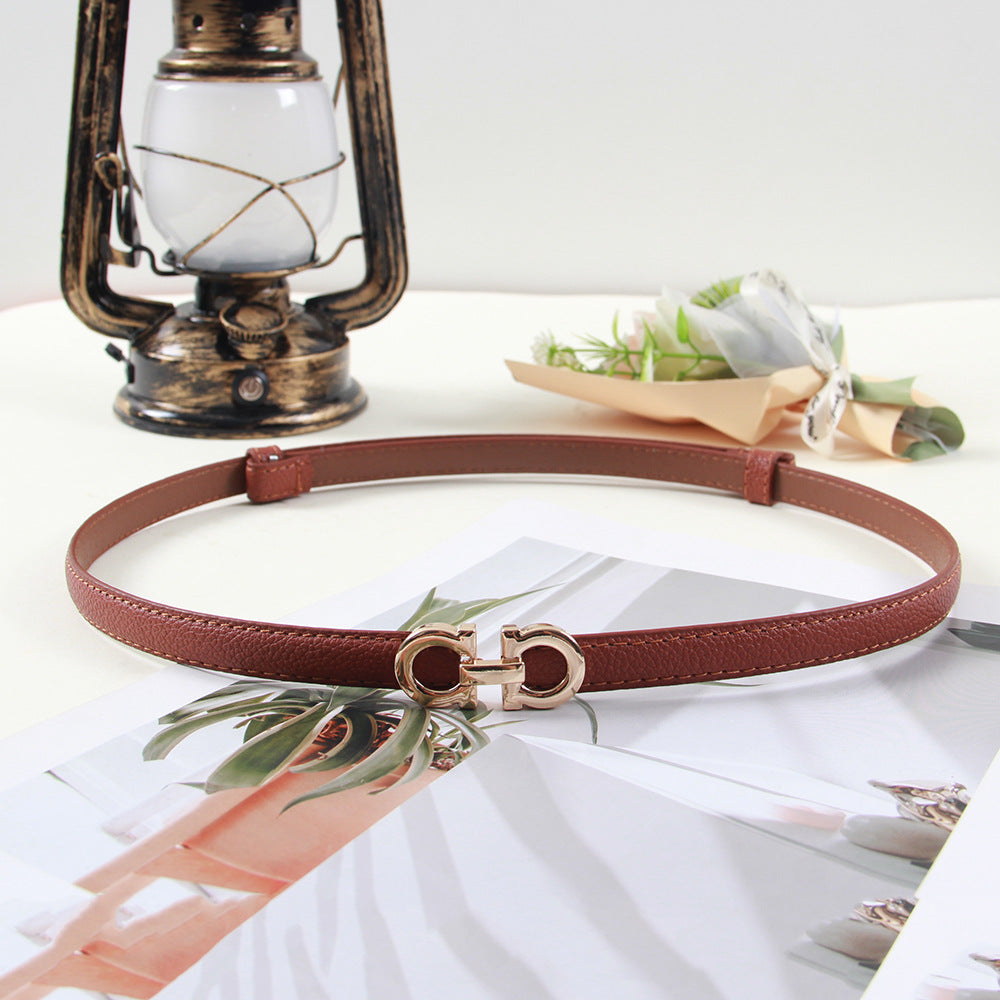 Women's Thin Fashion Korean Style Female Ornament Belts