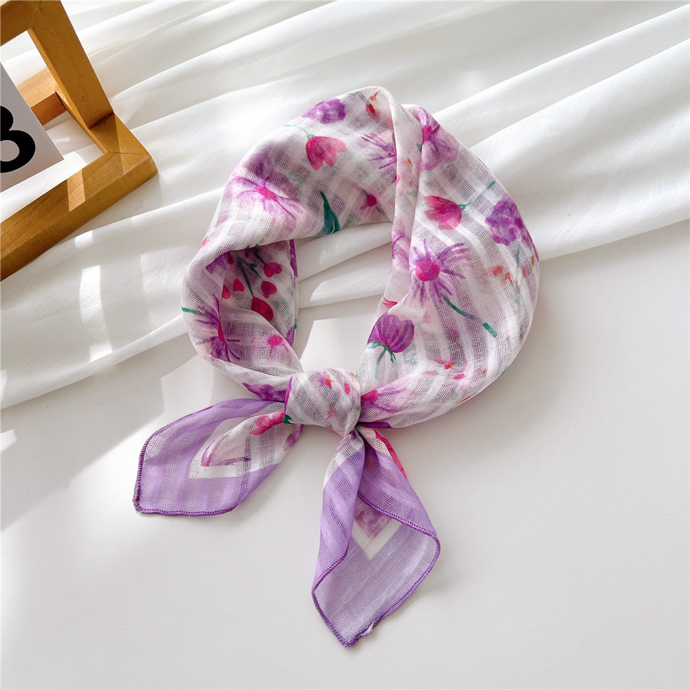 Women's Towel Silk Artistic Fashionable Elegant Hair Scarfs