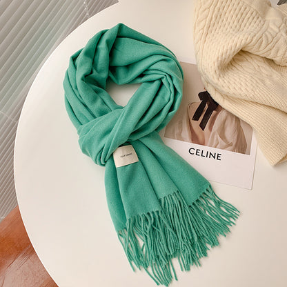 Women's Color High Quality Korean Style Thick Thermal Scarfs