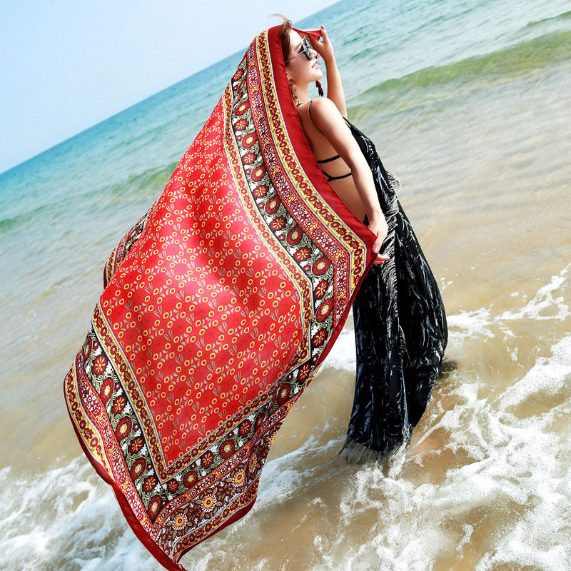 Ethnic Style Shawl Female Summer Hainan Scarfs