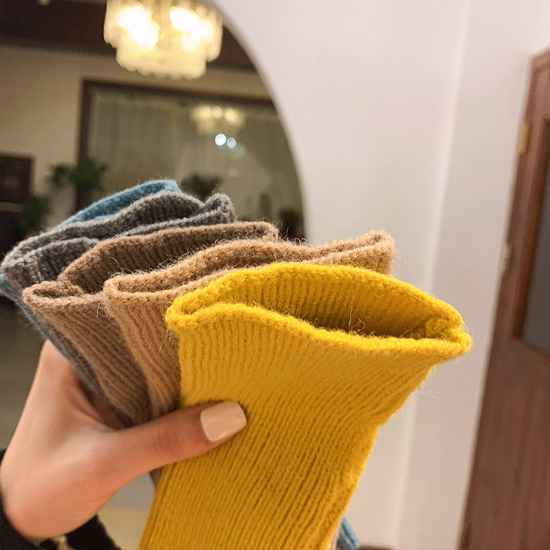 Wool Keep Warm Open Writing Touch Screen Gloves