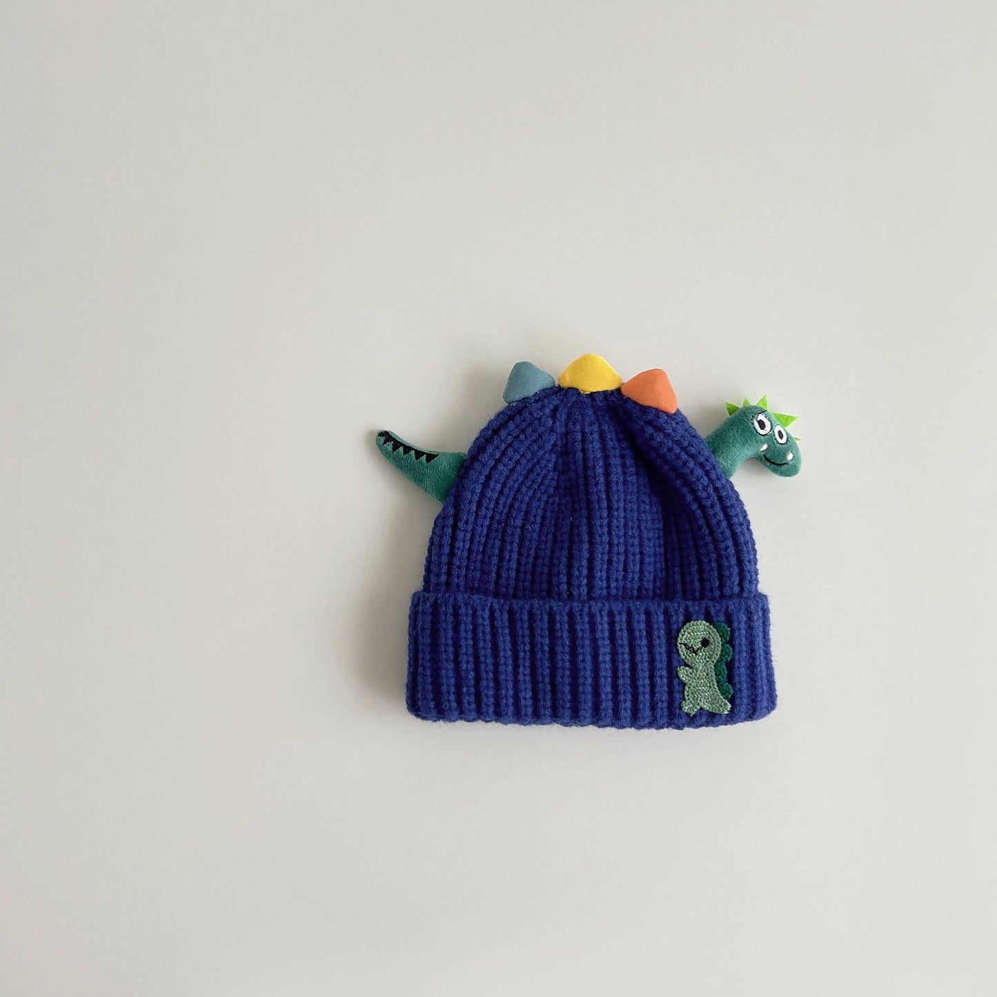 Hat Cartoon Dinosaur Sleeve Knitted Woolen Kids' Headwear