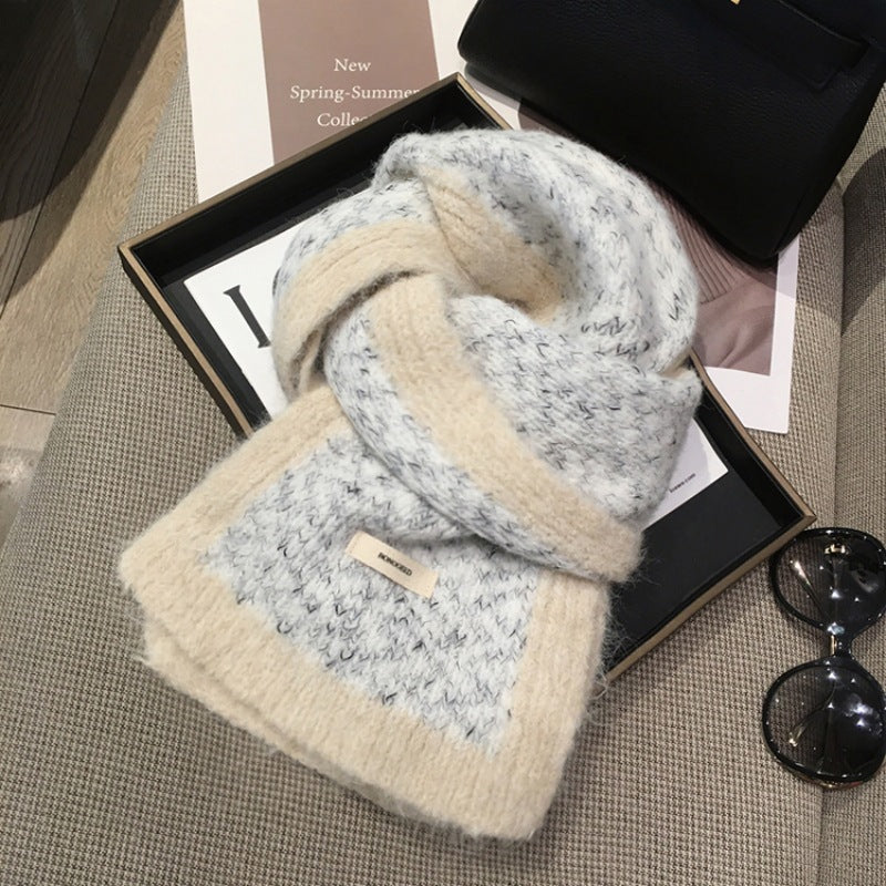 Women's Style High-grade Clear Cold Feeling With Wool Extra Thick Scarfs