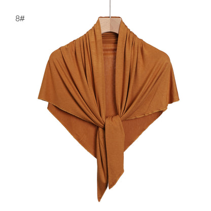 Women's Triangular Binder Elastic Mercerized Cotton Hair Scarfs