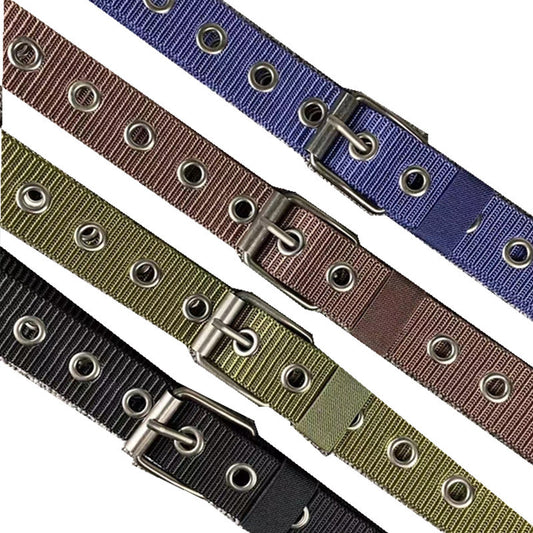 Women's & Men's Canvas Leather Korean Green Jeans Military Belts