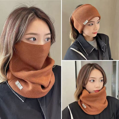 Women's Plaid Variable Ear Hanging Wind Mask Hundred Cycling Scarfs