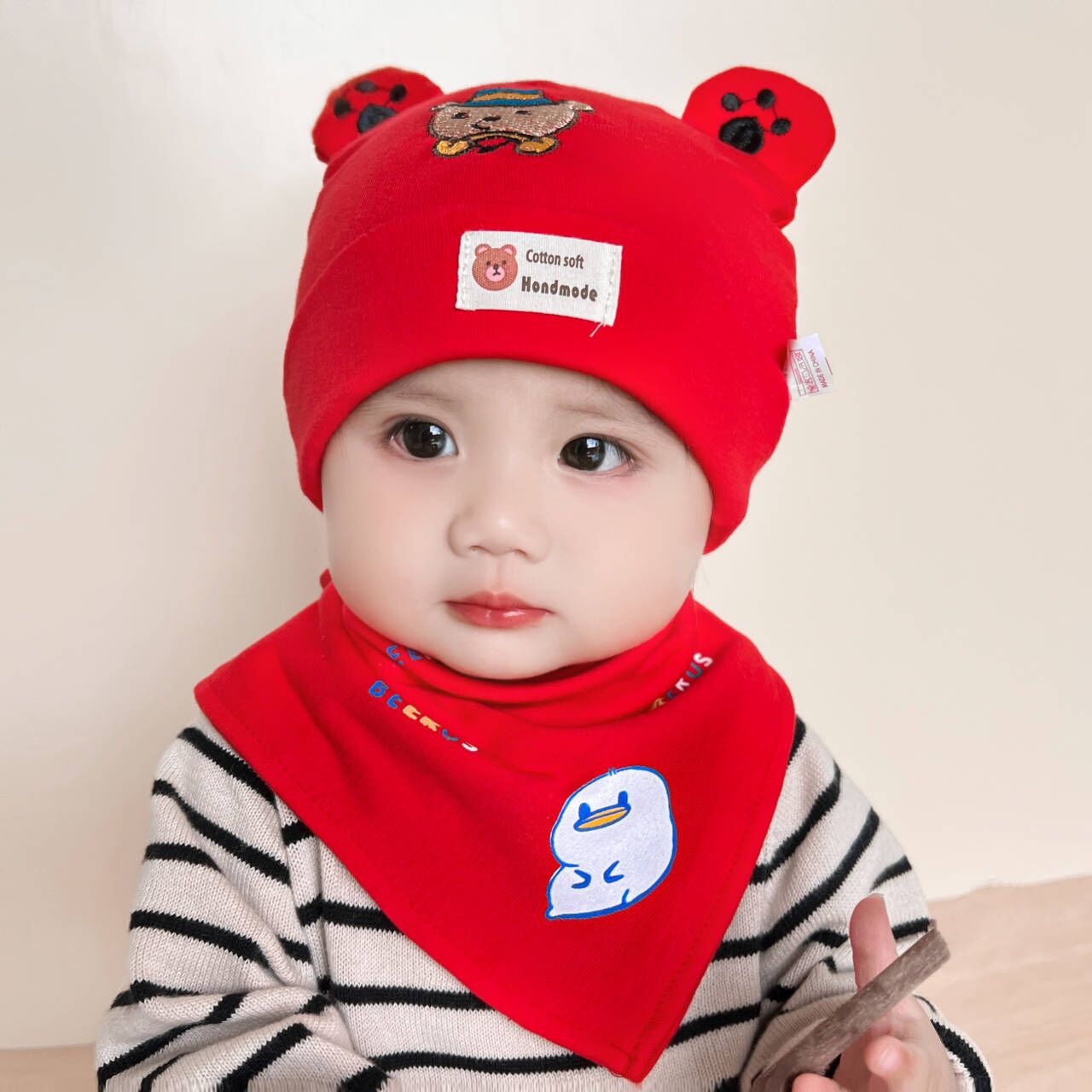 Hat Boy Sleeve Beanie Years Old Kids' Headwear