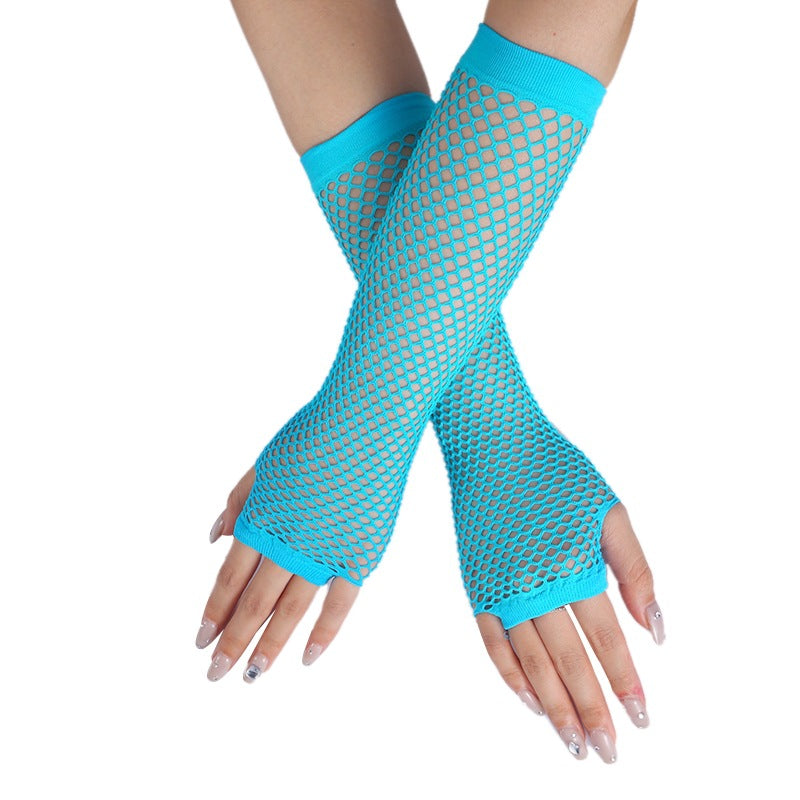 Stretch Sexy Sleeve Cover Punk Half Gloves