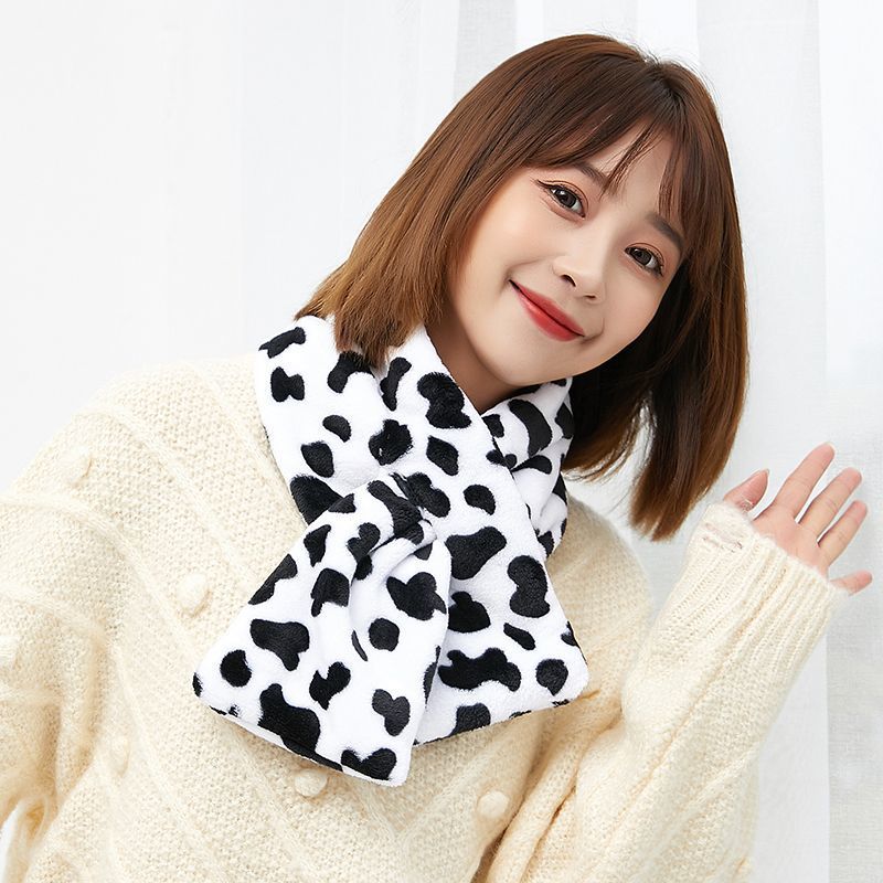 Female Winter Plush Korean Style Thick Warm Scarfs