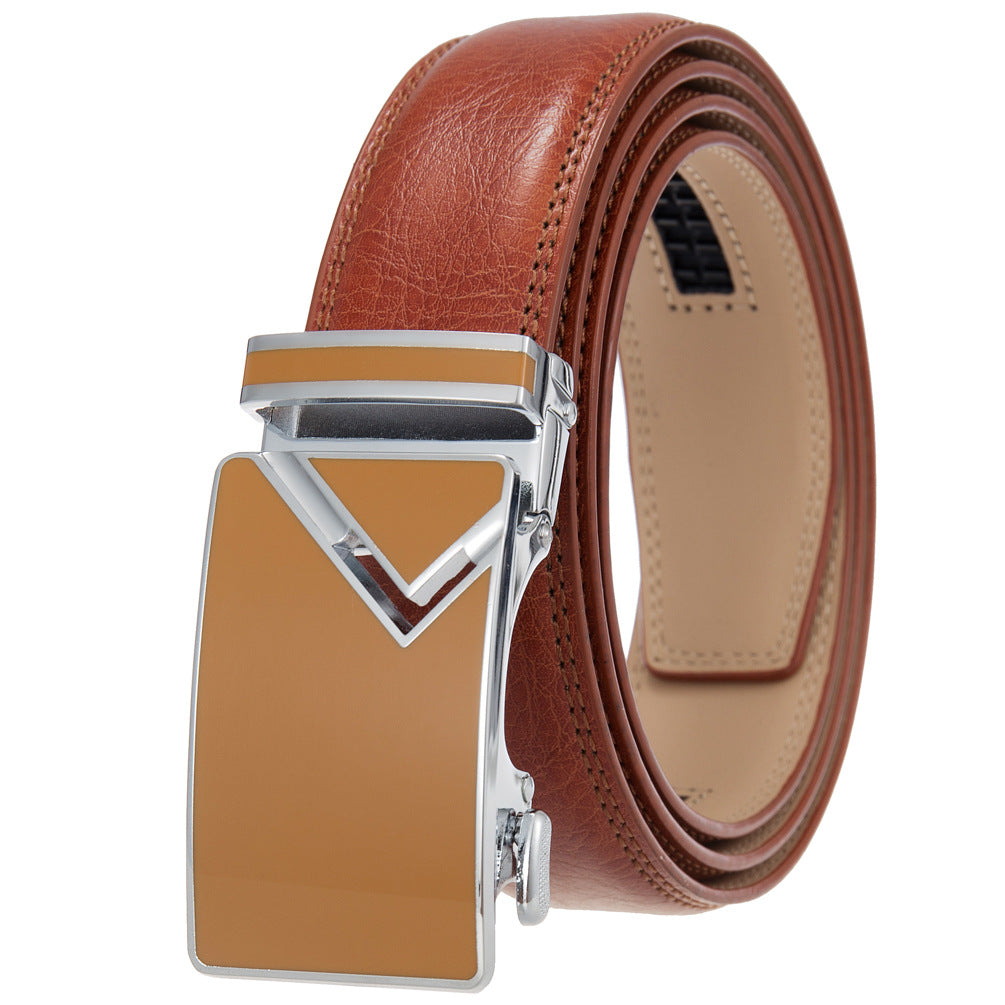 Men's Abrasive Buckle Leather Automatic Fashion Belts