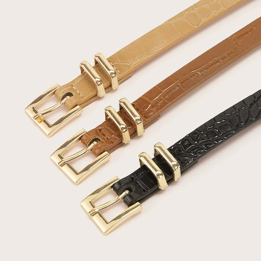 Women's Exquisite Versatile Crocodile Fine Suit Fashion Belts