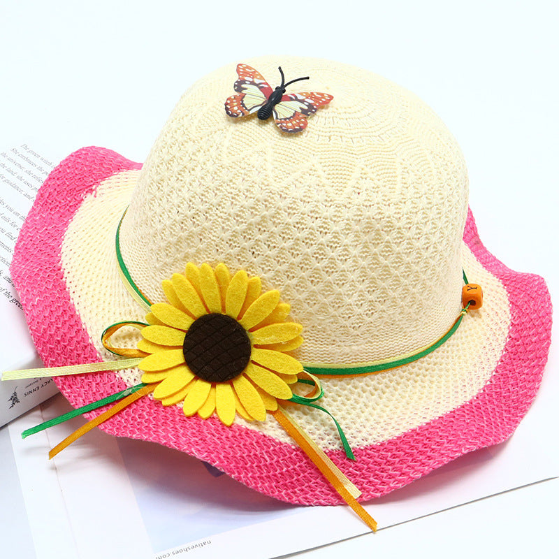 Children's Straw Summer Fisherman Boy Sun Protection The Kids' Headwear