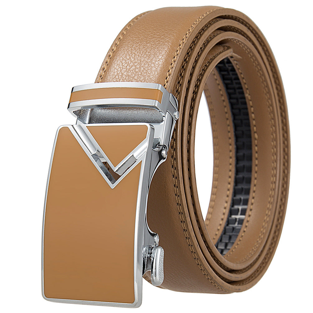 Men's Abrasive Buckle Leather Automatic Fashion Belts