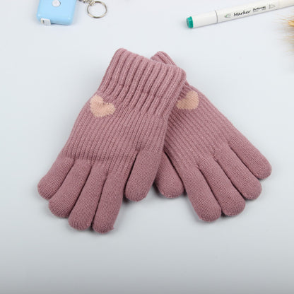 Women's Warm Knitted Wool Brushed Lining Screen Gloves