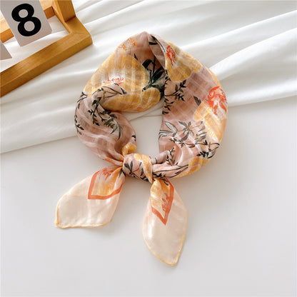 Women's Towel Silk Artistic Fashionable Elegant Hair Scarfs