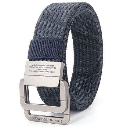 Men's Alloy Double Buckle Korean Weaving Nylon Belts