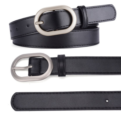 Women's Simple Jeans Style Korean Casual Metal Belts