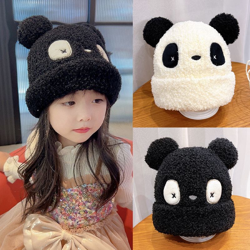 Children's Panda Hat Boys Knitted Warm Kids' Headwear