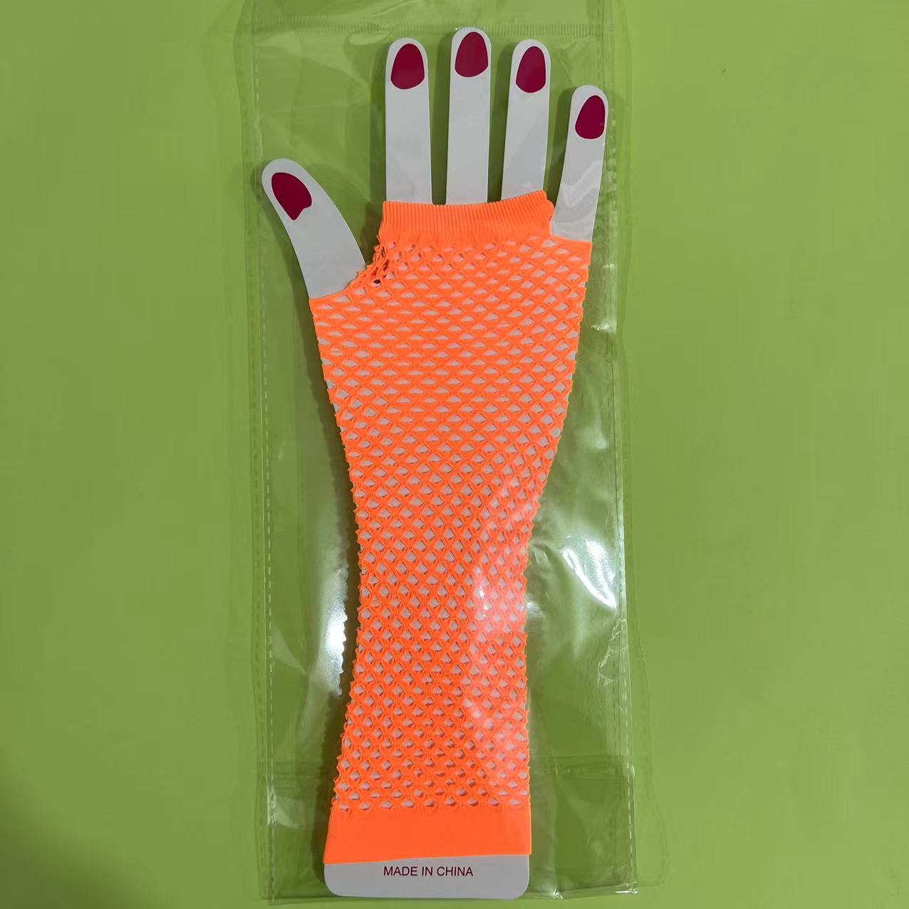 Coarse Mesh Fishnet Stretch Sexy Sleeve Gloves